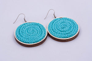 Yarn disc earrings - multiple sizes, color options