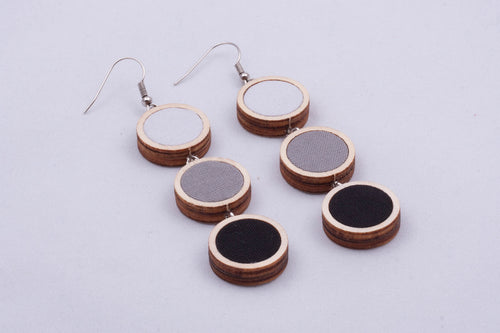Textile ombre earrings