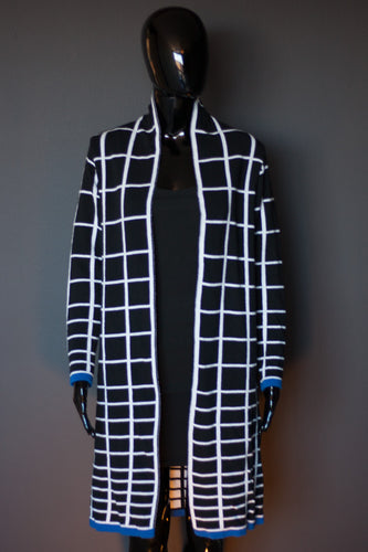 Mondrian black - white - blue